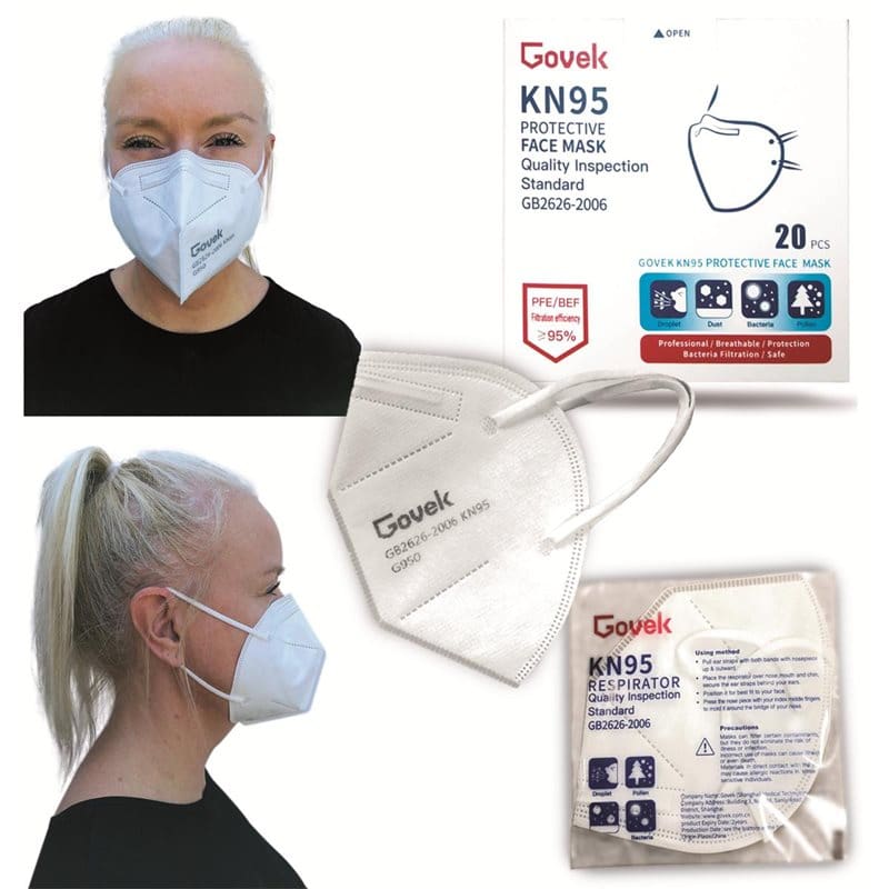 KN95/FFP2 non-valved earloop respirator face mask