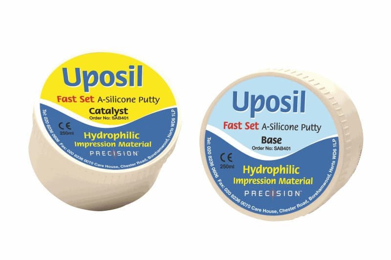 Uposil A-Silicone Putty, Light Blue, FAST SET (250ml Base & 250ml Catalyst)