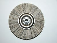 Polibris – Metal Centre Brush with Plastic Insert 47mm Diameter – Grey White Hair