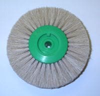 Quatribris – 4 Row Converged Lathe Brush Soft Chalky White Hair 82mm Diameter